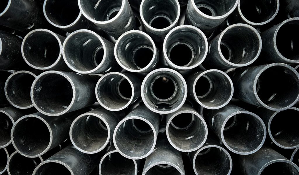 Galvanised scaffold tubes